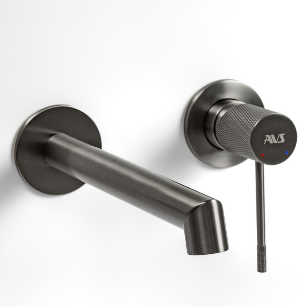 Смеситель для раковины AVS Seeme с внутренней частью, оружейная сталь