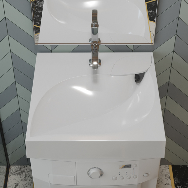 Раковина Madera List 4627173210553 60x60 белая с кронштейнами Раковина Madera List 4627173210553 60x60 белая с кронштейнами