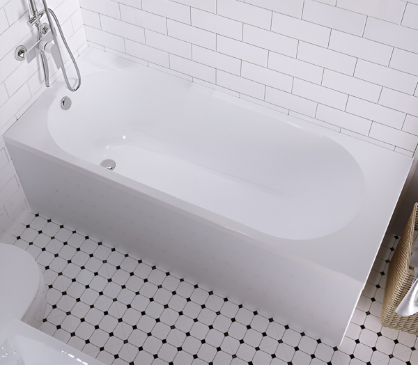 Акриловая ванна AVS Alta 170x70 белая с каркасом и экраном