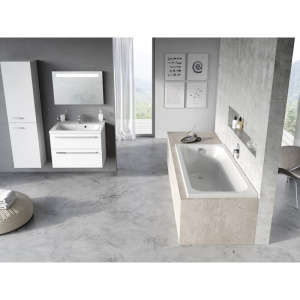 Акриловая ванна Ravak Chrome 170x75 белая, с ножками и экранами