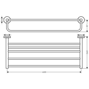 Полка для полотенец Logis Universal Hansgrohe 41720000 Полка для полотенец Logis Universal Hansgrohe 41720000