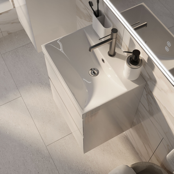 Тумба с раковиной AVS Гармония 50 SL белая