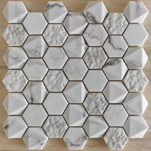 Мозаика Bonaparte Volume White 30x30,3 стеклянная