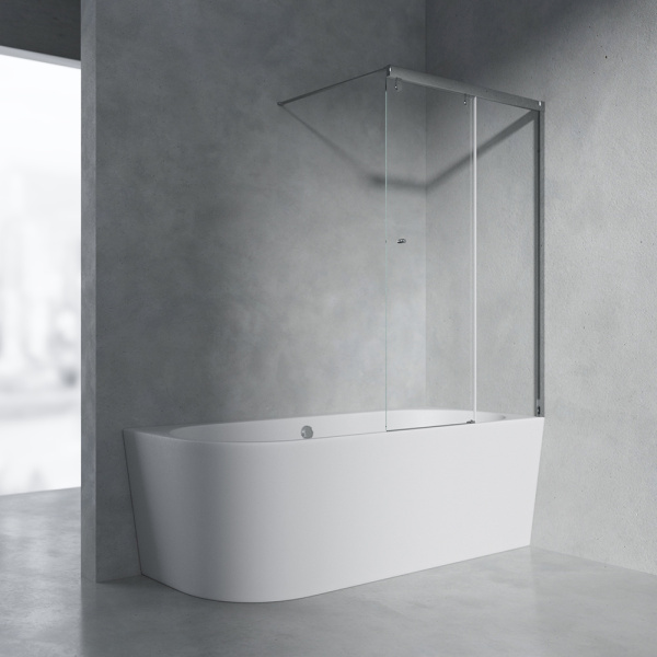 Шторка на ванну AVS Перла 100 R профиль хром, стекло прозрачное
