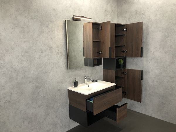 Тумба с раковиной Comforty Франкфурт 00004150531 75 дуб шоколадно-коричневый