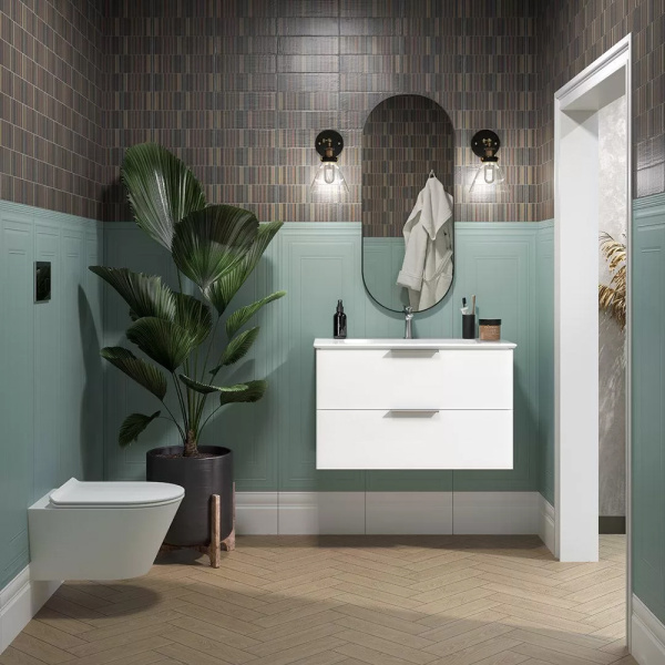 Тумба 850 2ящ подвес + раковина Белый гл Piano KERAMA MARAZZI