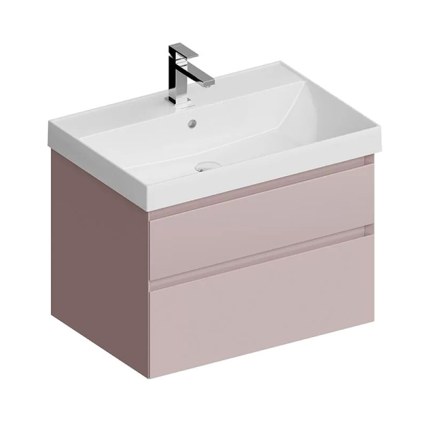 Тумба 700 2ящ + Раковина Мальва мат Cubo KERAMA MARAZZI