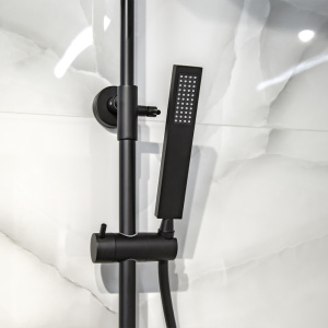 Душевая стойка AVS Cube черный матовый Душевая стойка AVS Cube черный матовый