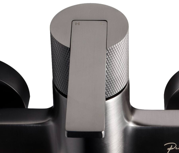 Смеситель для ванны с душем Maxonor Beauty PL3284-9 серый матовый