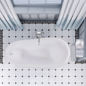 Ванна из искусственного камня Aqua de Marco Edelweiss 170x80 белая с белыми ножками Ванна из искусственного камня Aqua de Marco Edelweiss 170x80 белая с белыми ножками