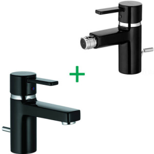 Комплект смесителей Kludi Zenta 382508675+385308675 черный