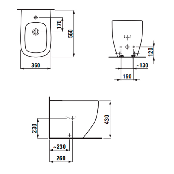биде PALOMBA /56х36/ (бел)