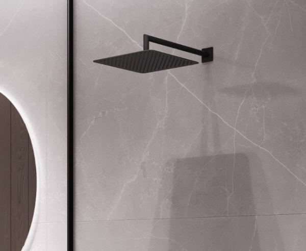 421-B Верхний душ 20*20 см черный VENTURO BOHEME