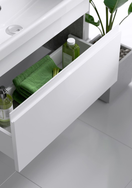 Тумба с раковиной Aqwella Smart SRT0108BS 80 белая