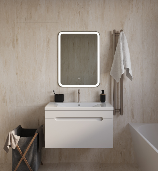 Тумба с раковиной AVS Эстель 80 белая