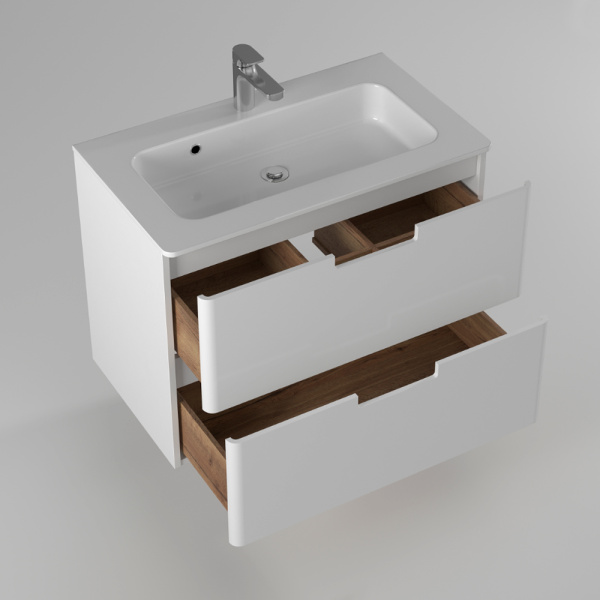 Тумба с раковиной 800 белый Прато Briz