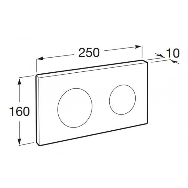 Клавиша смывная 2 режима PL10 (белый матовый) ROCA 890089207 