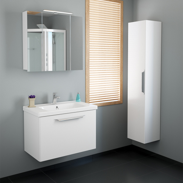 Тумба с раковиной 80 подвесная Lande DIBORG 775215+640207