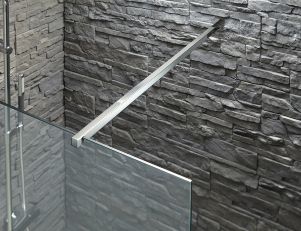 Душевая перегородка Jacob Delafon Contra 120 профиль хром, стекло прозрачное