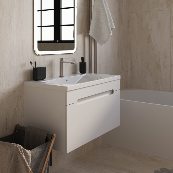 Тумба с раковиной AVS Эстель 80 белая