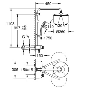 Душевая система Euphoria Grohe 26509000 Душевая система Euphoria Grohe 26509000