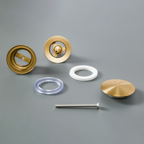 Донный клапан AVS универсальный, брашированное золото