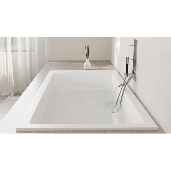 Ванна из искусственного камня Salini Cascata Kit S-Sense 180x80 белая матовая, с ножками и донным клапаном Ванна из искусственного камня Salini Cascata Kit S-Sense 180x80 белая матовая, с ножками и донным клапаном