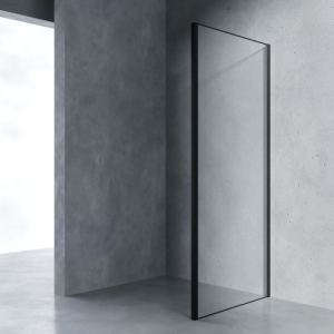 Боковая стенка AVS Вектор 90 профиль черный матовый, стекло прозрачное