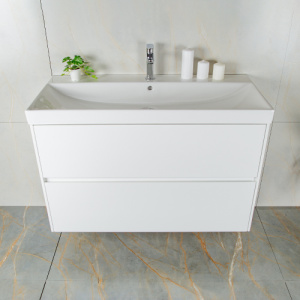 Тумба с раковиной AVS Вернисаж 100 белая