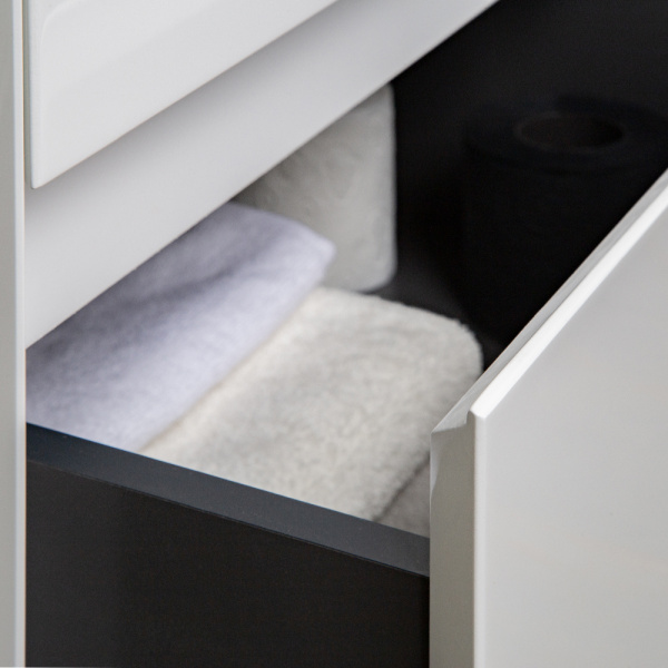 Тумба с раковиной AVS Гармония 60 белая (раковина 01 белая глянцевая)