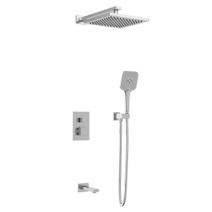 Душевой комплект AVS Termo 4в1 квадратный, хром