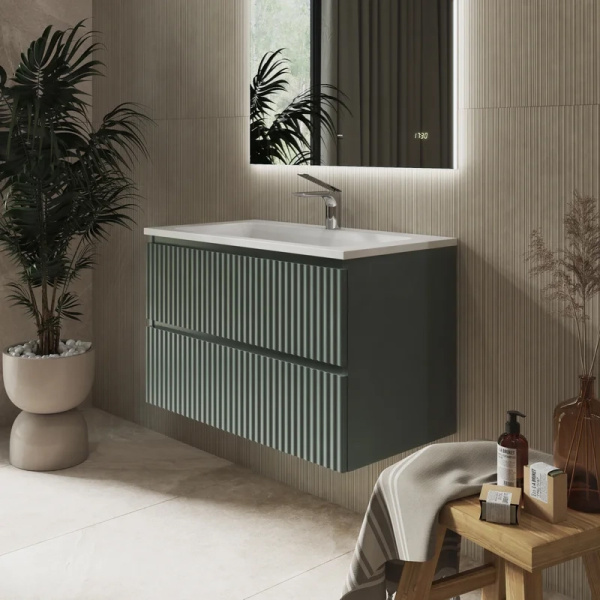 Тумба с раковиной RAVAL Coste 80 зеленая