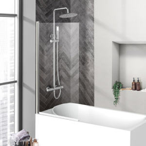 Шторка на ванну BelBagno Uno UNO-V-1-80/150-C-Cr 80 профиль хром, прозрачное стекло