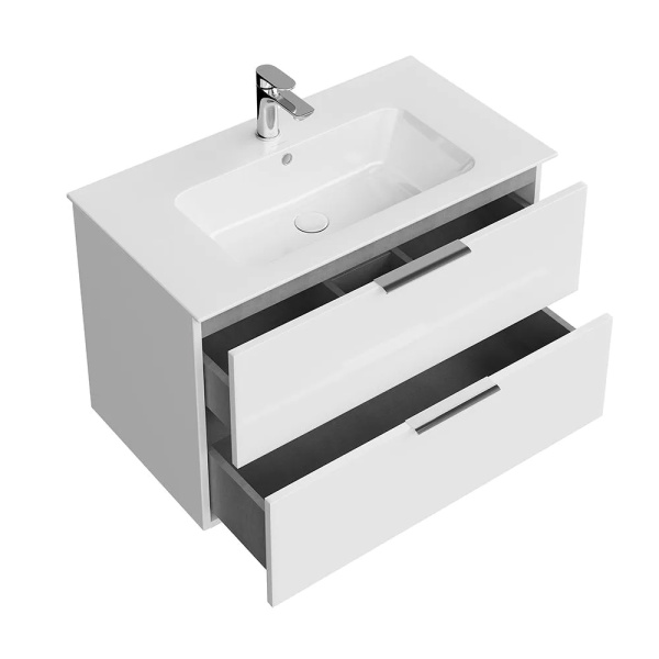 Тумба 850 2ящ подвес + раковина Белый гл Piano KERAMA MARAZZI