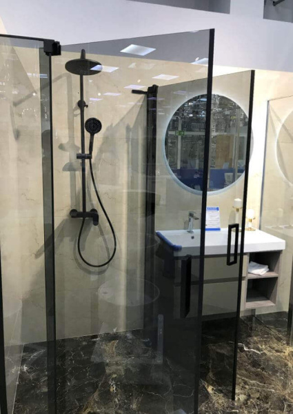 Душевой уголок Cezares Slider SLIDER-AH-2-90/100-100/110-GRIGIO-NERO 90-100х100-110 профиль черный, тонированное стекло Душевой уголок Cezares Slider SLIDER-AH-2-90/100-100/110-GRIGIO-NERO 90-100х100-110 профиль черный, тонированное стекло