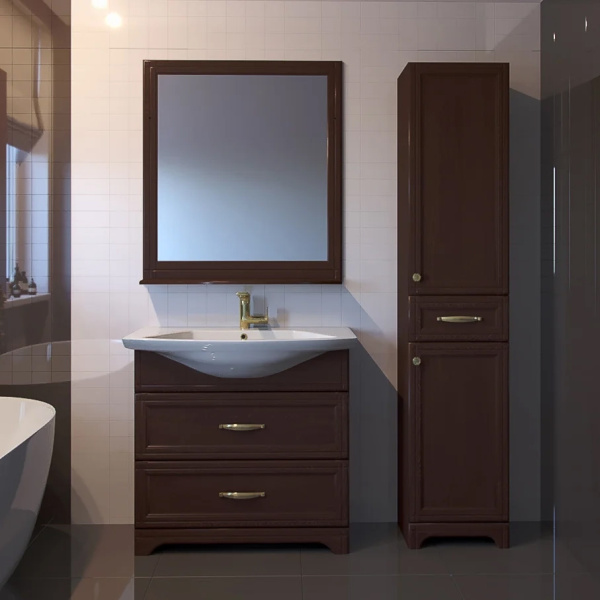 Мебель для ванной ASB Wood Line Берта 85 антикварный орех