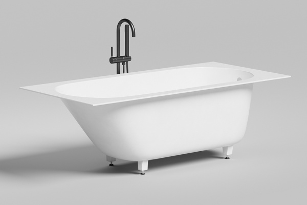 Ванна из искусственного камня Salini Ornella S-Stone 170х80 белая матовая, с ножками