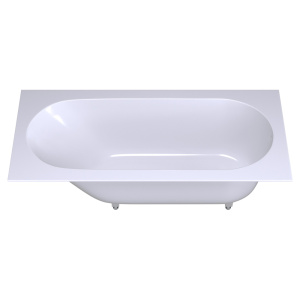 Ванна из искусственного камня AVS Эллада 170x75 белая матовая с ножками Ванна из искусственного камня AVS Эллада 170x75 белая матовая с ножками