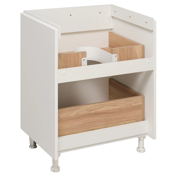 Тумба с раковиной Runo Афина Moduo 60 белая