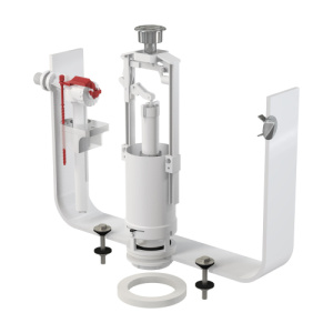 SA2000 1/2 CHROM Арматура для унитаза гориз a15 стоп/кнопка ALCAPLAST